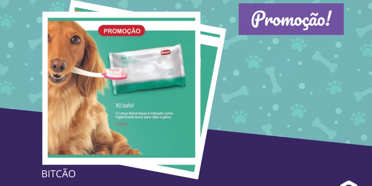 Promoção - Lenço higienizante bucal Ibasa para cães e gatos com desconto BitCão - 26.11.2020